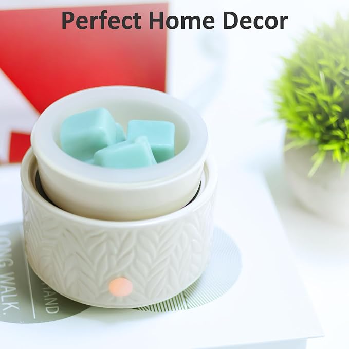 EQUSUPRO Wax Melt Warmer for Scented Wax Melts- Electric 4 in-1 Ceramic Candle Wax Warmer Burner Fragrance Wax Melter for Home Office Bedroom Living Room Decor & Gifts for Women