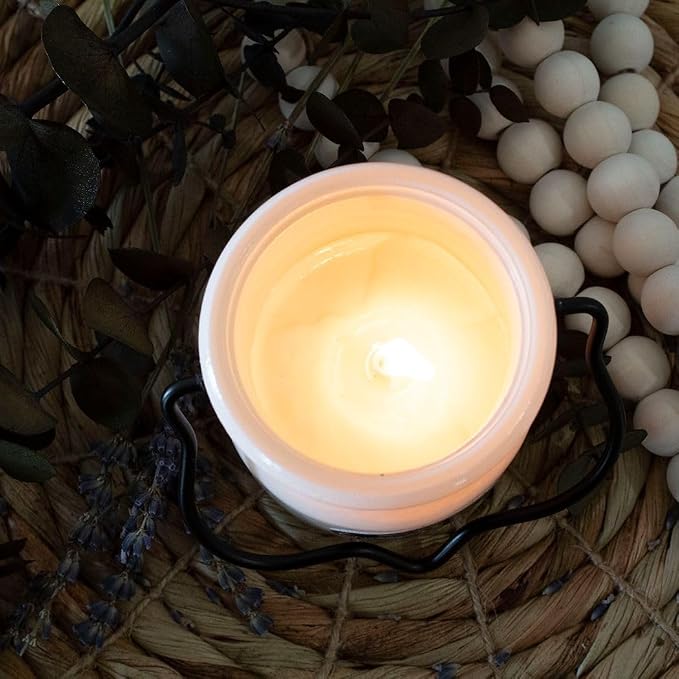 Milkhouse Candle Company Honeyed Apricot Soy Candle - Apricot | Honey | Tonka Bean Scented - 5 oz Cream Jar with Lid, 35+ Hour Burn Time, Made in the USA