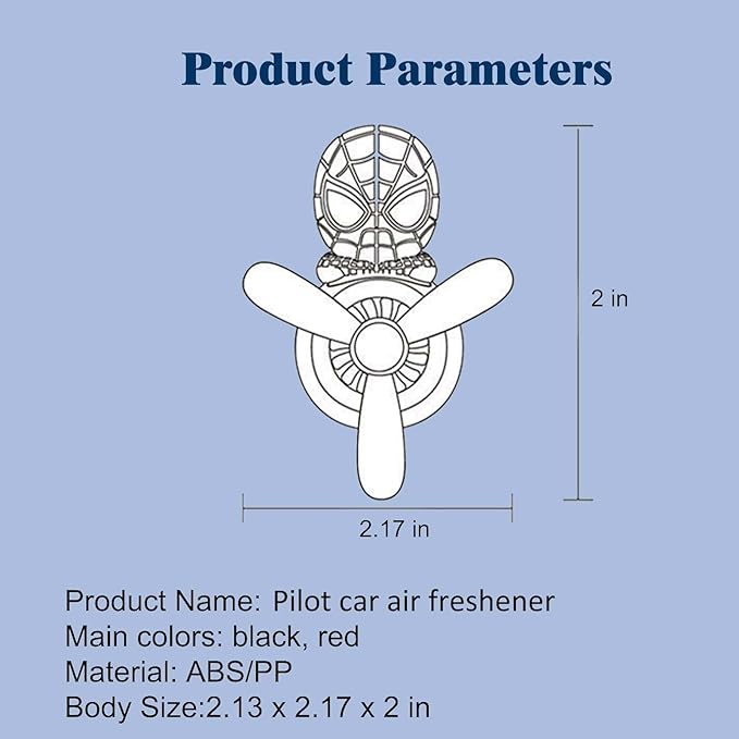 Car Air Fresheners,Cute Cartoon Pilot Car Diffuser Outlet Fan Air Diffuser for Car Vent Perfume Automotive Decoration 1pcs