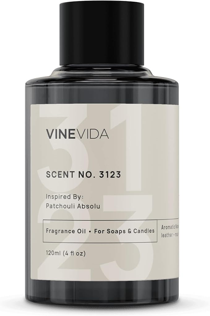 VINEVIDA Scent NO. 3123 Fragrance Oil - 120mL (4oz) - Inspired by: Patchouli Absolu Fragrance Oil for Candle Making - Made in USA Candle Scents Scents for Soap Making