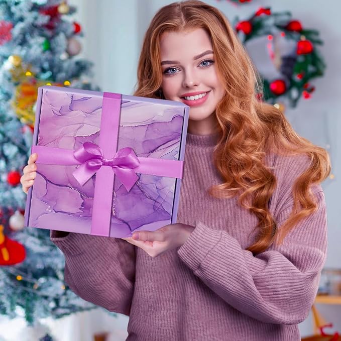Gifts for Women - Christmas,Valentines Day,Birthday,Thanksgiving Day,Mothers Day Gifts - Unique Lavender Spa Basket Set Gift for Mom,Wife,Aunt,Daughter,Sister,Girlfriend,Her