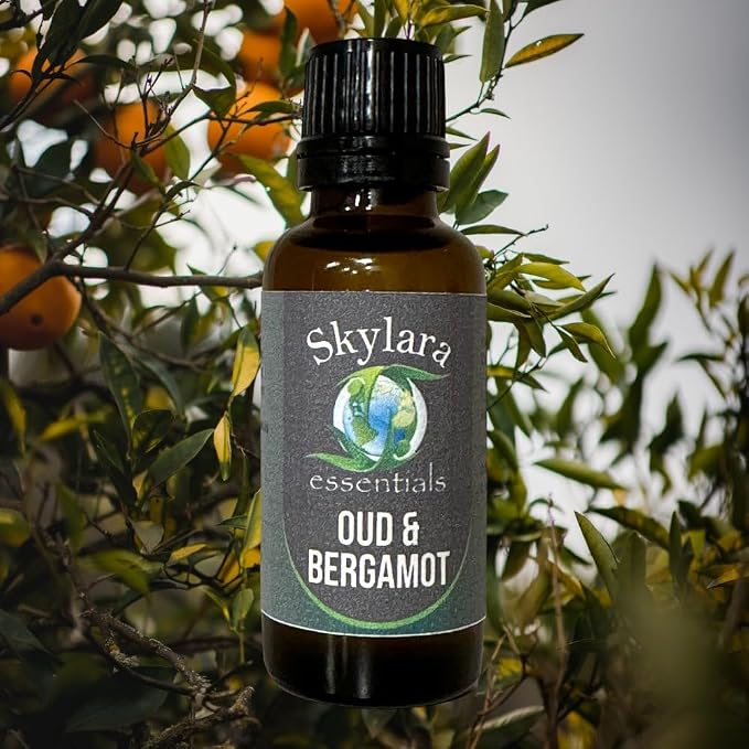 Natural Oud & Bergamot Essential Oil for Calming Aroma, Diffuser, Candle Making | Long - Lasting, Housewarming Gifts, Thanksgiving and Christmas – 30ml