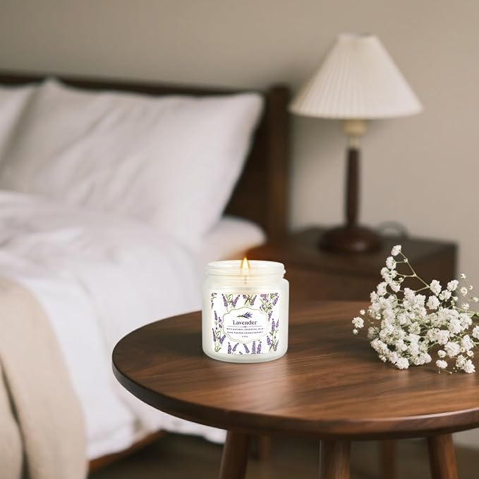 Scented Candle Set 24 Pack,White, Candle for Home Scented, Odor Eliminating, Stress Relief, Long Lasting Soy Wax Gift Set