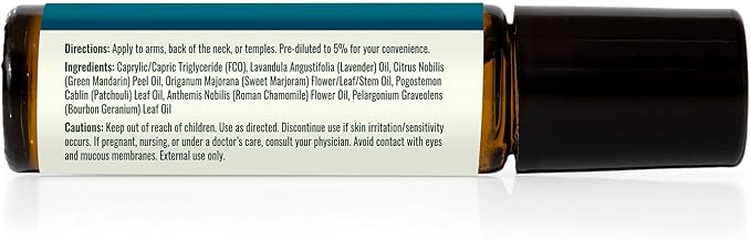 Plant Therapy Relax Essential Oil Blend Pre-Diluted Roll On 10 mL (1/3 oz) 100% Pure, Natural Aromatherapy for Stress Relief and Better Sleep