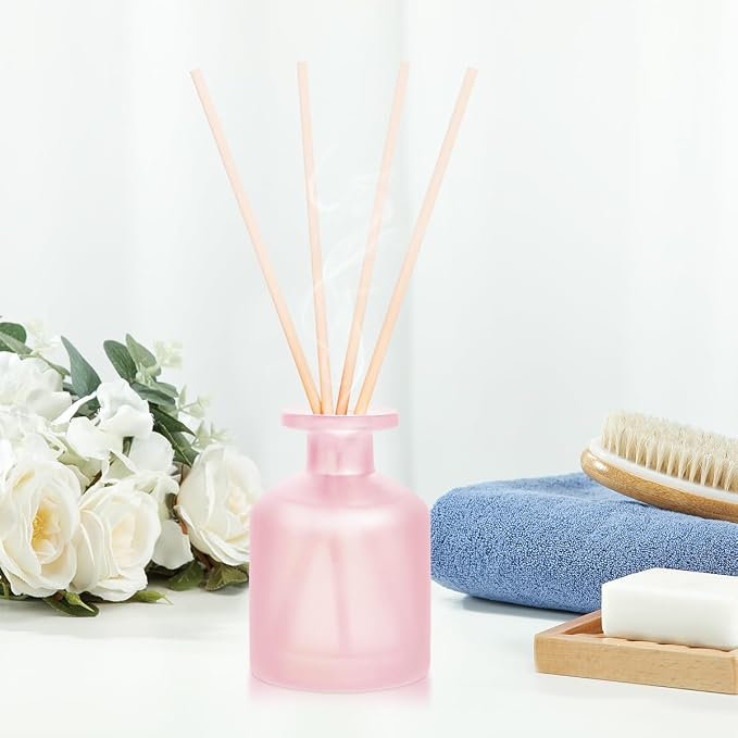 Reed Diffuser - BlackBerry Pineapple & Ebony Rose 3.38oz (100ml) 2 Packs Essential Oil Reed Diffuser Set with 16 Sticks, Long Lasting Fragrance for Home, Bathroom, Bedroom, Room, Decor