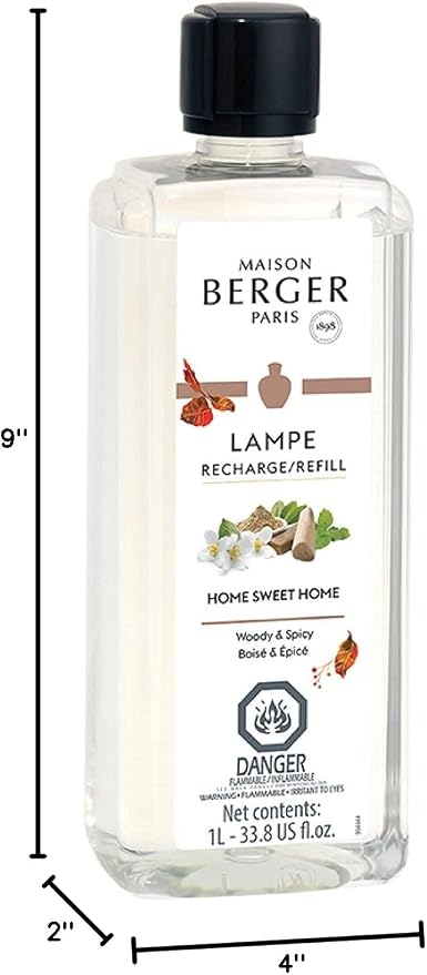 MAISON BERGER Lampe Berger Refill, 1 L, Home Sweet Home | Catalytic Lamp Fragrance Refill, Helps Neutralize Odors, ~160 h Fragrance Diffusion, Made in France