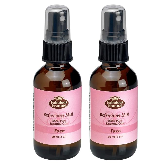 Fabulous Frannie Face - Refreshing Essential Oil Mist A perfect blend of Grapefruit, Frankincense and Lavender Pure Essential Oils 2oz each 2pk