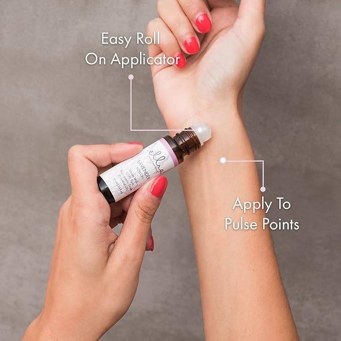Ellia Lavender Essential Oil Roll-On | 10ml, 100% Pure, Therapeutic Grade