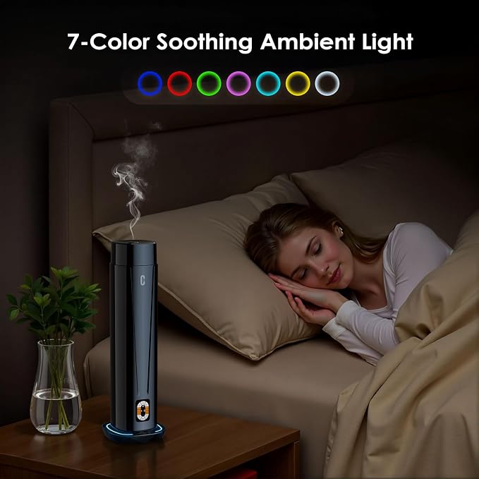 Waterless Scent Diffuser – 1200 Sq Ft Coverage, Essential Oil Diffuser with Remote Control, Quiet Aromatherapy Diffuser with LED Light & Timer, Scent Air Machine for Home, Office, Hotel