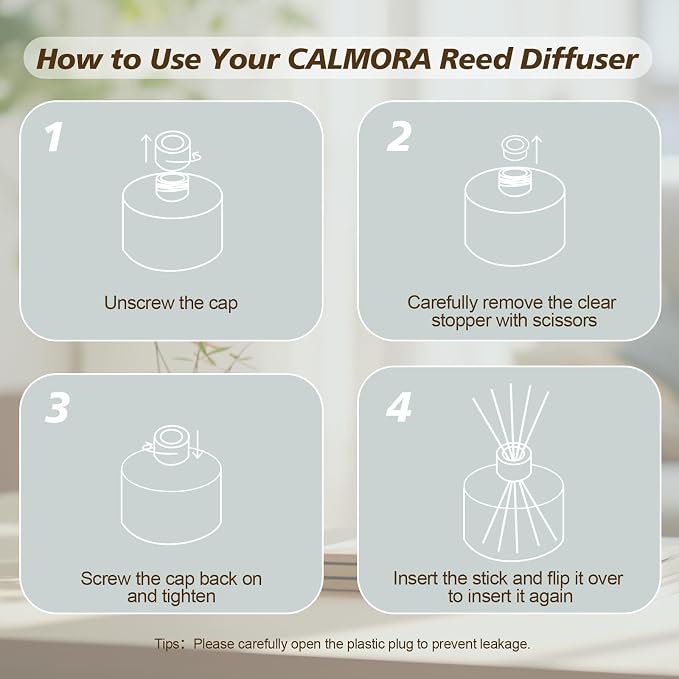CALMORA Reed Diffuser Gift Set of 3, 50ml Home Fragrance Diffuser with 15 Reeds Sticks | Flameless Lily & Jasmine/Lavender/Fresh Linen Scented Oil for Women, Mom, Housewarming