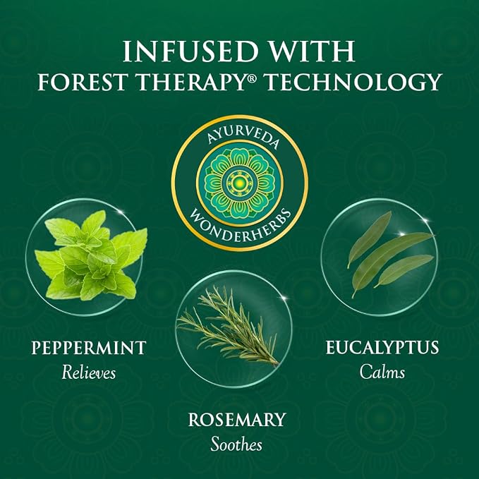 Spa Ceylon ForestVeda Calming Discovery Set - 4-Piece Ayurveda Bath & Body Gift Set with Plant Botanicals, Eucalyptus, Cedarwood & Moringa - Body Cleanser, Body Elixir, Body Cream & Pillow Mist