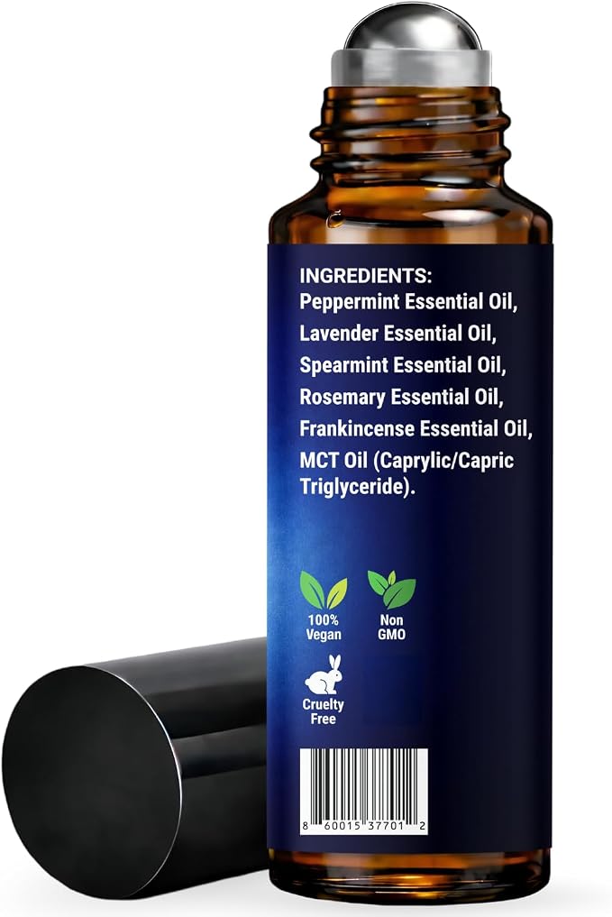 Soothe & Calm Essential Oil Roll On – Frankincense & Lavender Essential Oil Roller – Stress Relief Oil Roll On – 100% Pure Aromatherapy Calming Oils for Anxiety, Migraine & Sleep – 10ml TRUÉ PURSUÉ