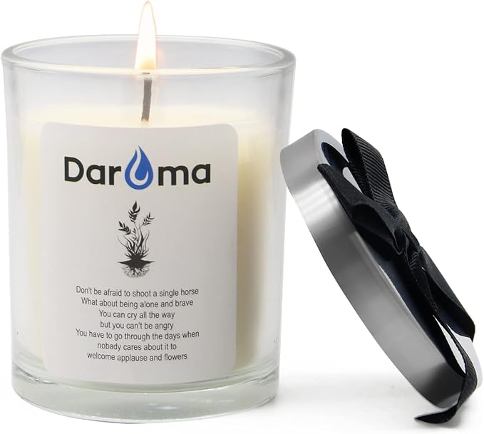 Scented Jar Candle, Daroma Aromatherapy Candle with 100% Natural Soy Wax and Essential Oil, Long Burning Candle, Relaxing for Bath, Yoga, Work, Holiday Gifts for Birthday, Christmas, Morning Mist