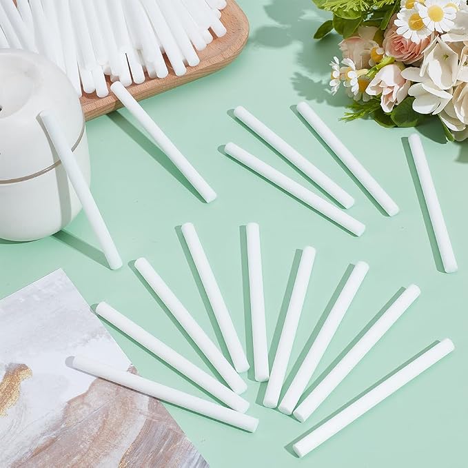 WEBEEDY 100 Pcs Humidifier Sticks Refill Mini Humidifiers Car Filters Replacement Parts Essential Oil Diffuser Sticks for Home Office Cool Mist Portable USB Mini Humidifier (4x0.3 Inch/10x0.7 cm)