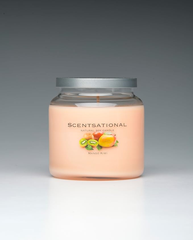 Scentsational Soaps & Candles Natural Soy Candle Mango Kiwi