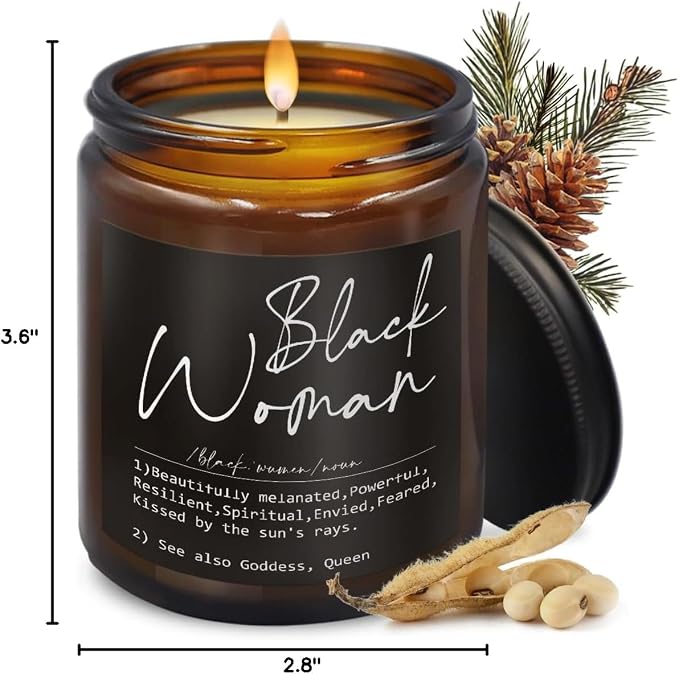 Black Women Definition African American Gifts for Black Women, Gifts for Black Women Black Girls, African American Women Gift, Cedar Scented Candles,8 oz