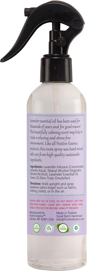 Lavender Pillow Spray – Natural Linen Mist with Pure Lavender Essential Oil, Calming Home Fragrance, Sleep Spray, Bathroom Freshener and Air Freshener – 8.5 fl oz