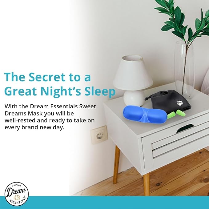 Wild Essentials® Sweet Dreams™ Comfortable & Contoured Sleep Mask Kit with Carry Pouch and Moldex® Ear Plugs, Travel Set, Gift