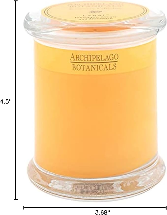 Archipelago Botanicals Lanai Glass Jar Candle, Pineapple, Mandarin and Ginger Scent, Lead-Free Candle Wicks, Burns Approx. 60 Hours (8.6 oz)