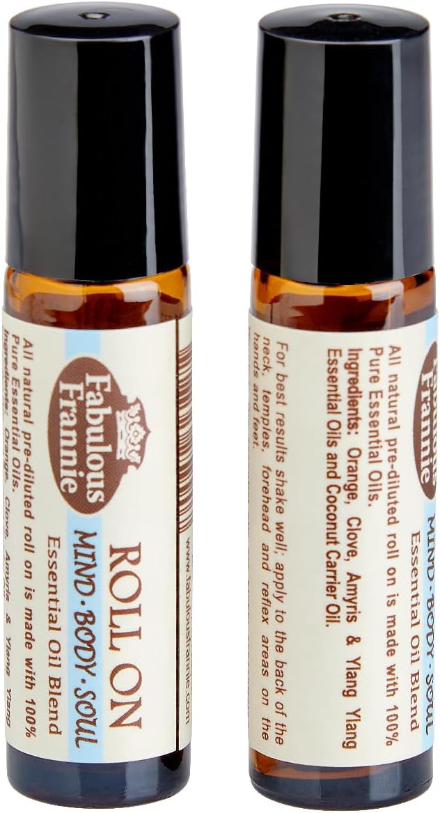Fabulous Frannie Mind Body Soul Essential Oil Blend Roll-On Made with Pure Essential Oils .33oz (10ml)