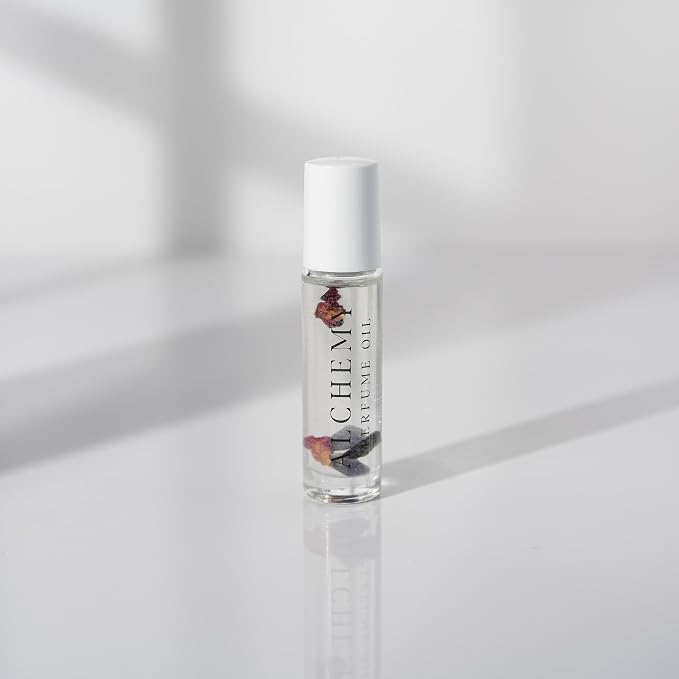 CRYSTAL + IRIE Crystal Infused Perfume Oil Roll-On – Long Lasting Fragrance Oil with Crystals & Botanicals – Alcohol Free Travel Size Perfume for Women – 10ml (Alchemy)