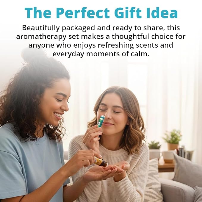 Wild Essentials Autumn Dance Aromatherapy 2-Pack – Roll-On & Nasal Inhaler – Seasonal Comfort Blend with Cinnamon, Eucalyptus, Frankincense, Helichrysum, Lemon, Marjoram, Black Pepper & Spruce