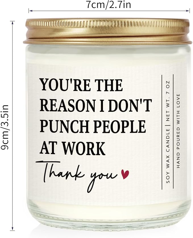 Gifts for Coworker, Work Bestie, Boss Lady Gifts for Women, Funny Birthday Retirement Farewell Appreciation Presnets for Coworker, Boss, Employee - Handmade Lavender Scented Candle 7oz