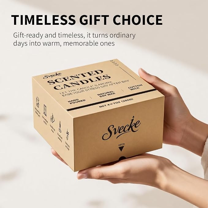 4 Pack 28oz Scented Candles, Soy Wax Jar Candles, Lemon, Lavender, Sage & Citrus, Fireside, Scented Candles for Home, Fall Candles for Women, Men, Candle Gift Set