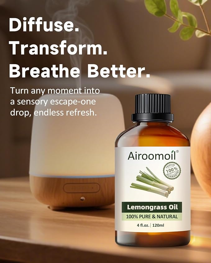 Citronella Essential Oil 4 fl oz – 100% Pure & Natural, Clean Lemony-Green Scent for Diffuser, DIY Candles & Room Sprays, Large Value Bottle for Everyday Home Freshness