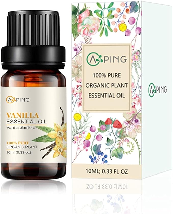 Vanilla Essential Oil - 100% Pure Organic Natural Plant (Vanilla planifolia) Vanilla Oil for Diffuser, Aromatherapy, Spa, Massage, Yoga, Perfume, Body - 0.33oz