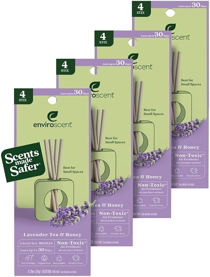 Enviroscent Stix Refill 4ct - Lavender Tea & Honey