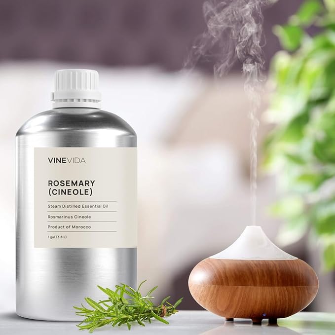VINEVIDA Rosemary Essential Oil - Gallon Rosemary Oil Undiluted - Bulk Gallon Essential Oil for Soap Making & Candle Scents - 8 lbs