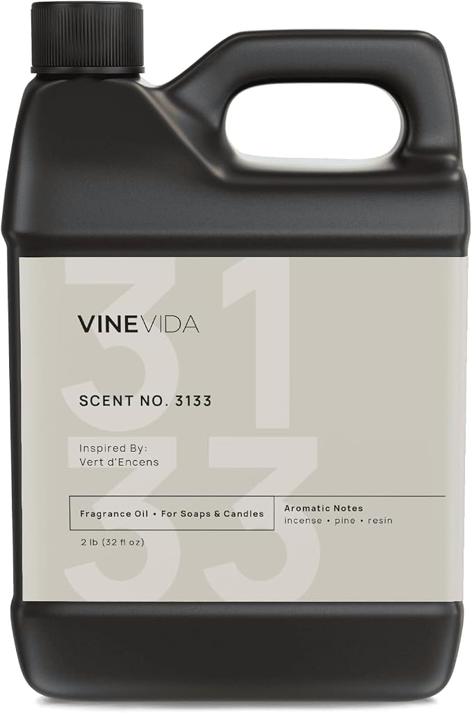VINEVIDA Scent NO. 3133 Fragrance Oil - 32oz (2lbs) - Inspired by: Vert d'Encens Fragrance Oil for Candle Making - Made in USA Candle Scents Scents for Soap Making