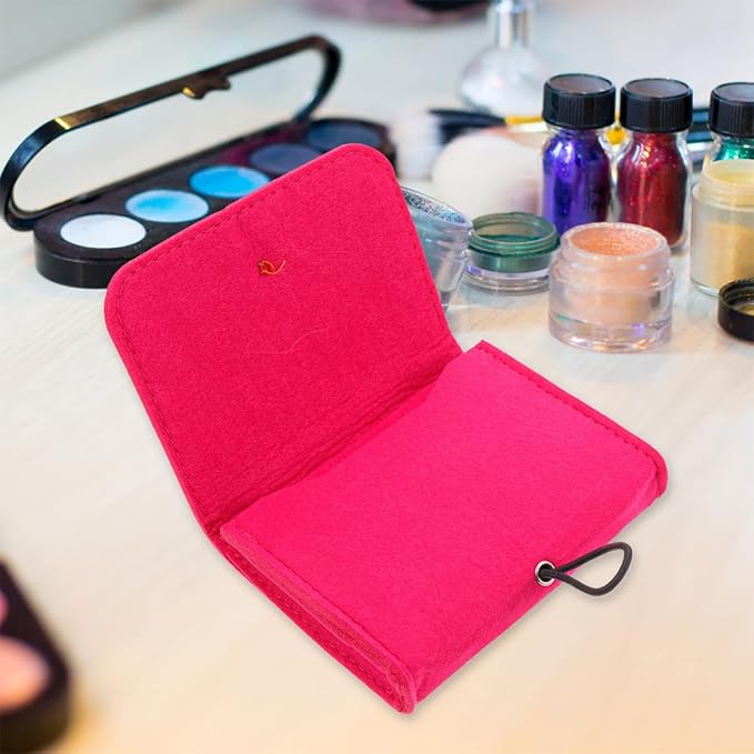 Essential Oil Organizer Bag Felt Portable Small Travel Storage Pouch with Compartments for Aromatherapy Bottles Perfume Holder