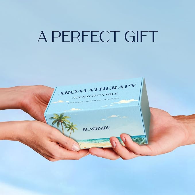 Summer Scented Candles Gifts for Women, Soy Candle Gift Set, 2 Pack Fresh Summer Aromatherapy Candles for Relaxing & Home Decor