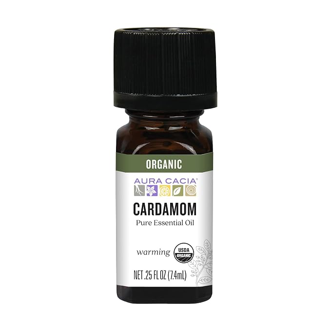 Aura Cacia Organic Cardamom, 0.25 FZ