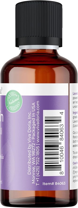 Viva Doria Lavandin Essential Oil, 100% Pure, Natural Essential Oil, Undiluted, for Aromatherapy | Food Grade, 30 mL (1 Fluid Ounce)