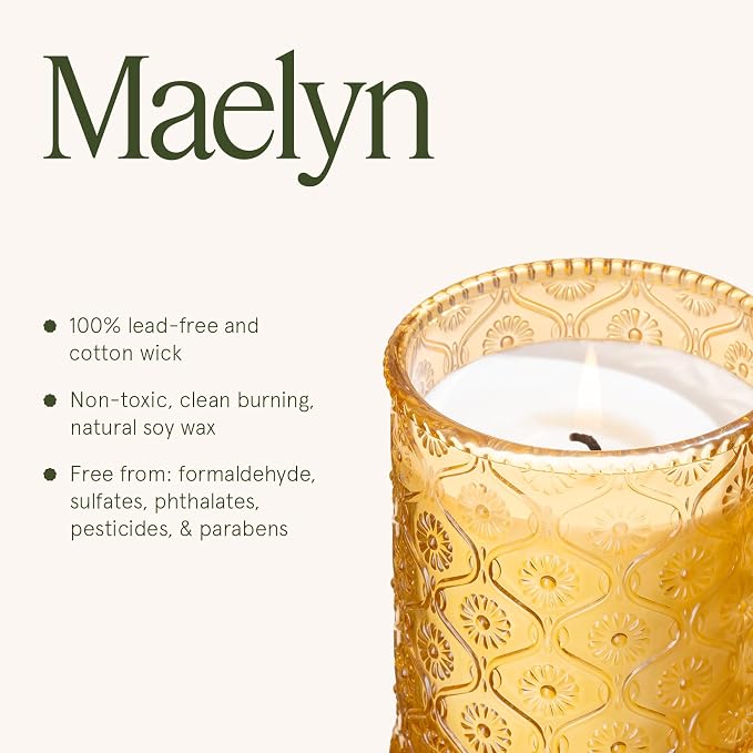 LA JOLIE MUSE Santal Himalayen Scented Candles for Home, Natural Soy 40 Hrs | Luxury Jar Candle, Clean Non Toxic, Gift for Women & Men, Decorative Candles for Candle Wamer,Pretty Candles,Sandalwood Amber