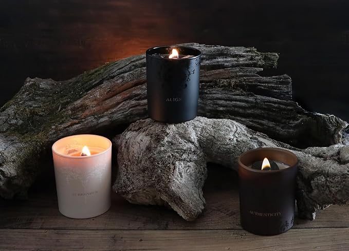 Luxury Crystal Candle for Women - Velvet Rose & Patchouli Scented Aromatherapy Candle - Manifestation Candle with Strawberry and Clear Quartz Crystals -7.4oz Natural Coconut, Soy Wax Wood Wick Candles