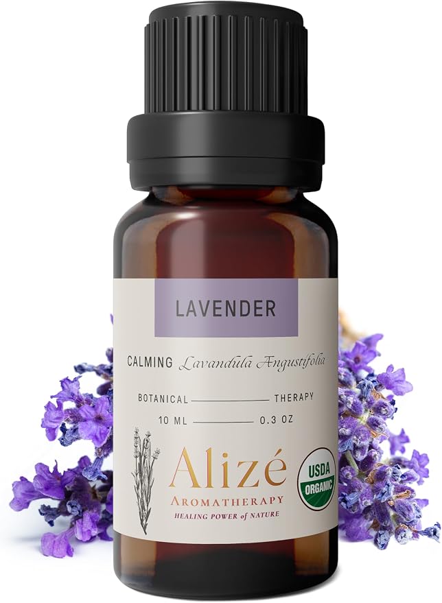 Pure Lavender Essential Oil, 100% Organic USDA Certified, Lavender Essential Oil Pure for Diffusers for Home, Aromatherapy Oil, Diffuser Oils Scents, Organic Oil, 10ml-0.33 fl oz