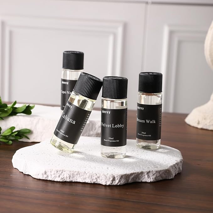 Hotel Diffuser Oil Fragrance Oil Set (6 x 20ml) – Luxury Aroma Oils for Diffuser, Inspired by Iconic 5-Star Hotels – Premium Scented Oil Gift Set for Home & Office