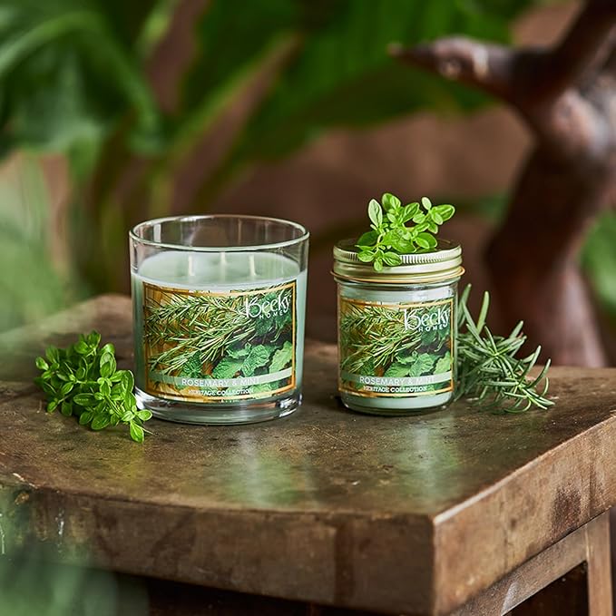 3 Wick Candle, 14.5oz Rosemary Mint Candle, 3 Wick Candles, Big Candle, Three Wick Candles, Candles 3 Wick
