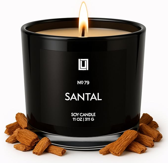 Lulu Candles | Santal | Smells Woodsy & Elegant | Luxury Scented Soy Jar Candle | Hand Poured in The USA | Highly Scented Long Lasting (11 Oz.)