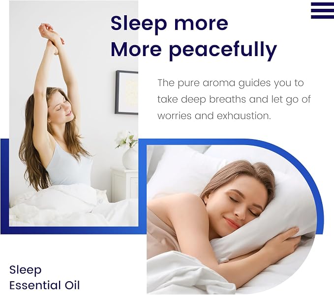 Sleep Essential Oil Blend, Lavender Aromatherapy Oil for Diffuser, Relaxing Nighttime Scent, 30ml (1 Fl Oz)