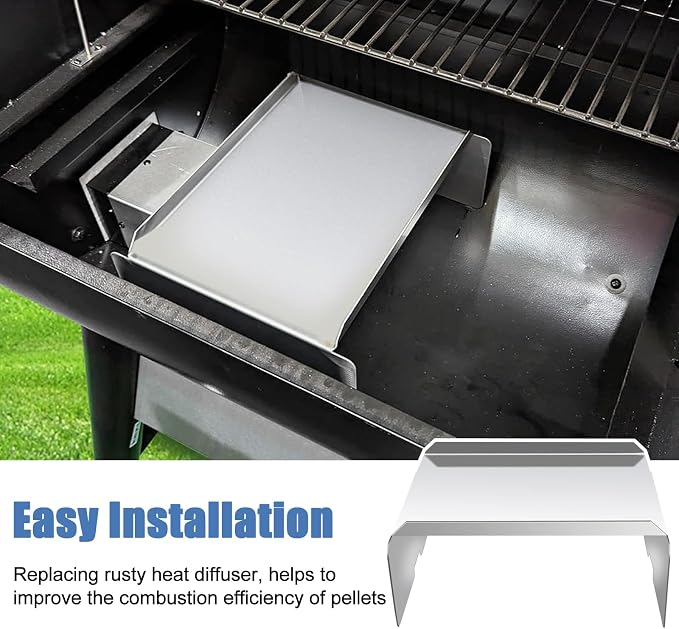 Criditpid BCA012 Heat Baffle Diffuser Replacement Parts for Traeger Tex Elite, Pro Series 34 / Pro Series 22, Z Grill, Pit Boss, Camp Chef, Flame Tamer Deflector for Many Other Pellet Grills Parts