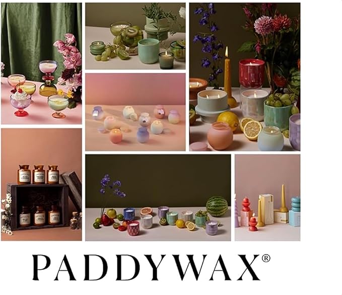 Paddywax Petite Reed Diffuser Set with Wooden Reeds, 720 Hour Long Lasting Home Fragrance Oil Diffuser, Decorative Milky Glass Bottle, Flowers Scent, White, 1.5 oz