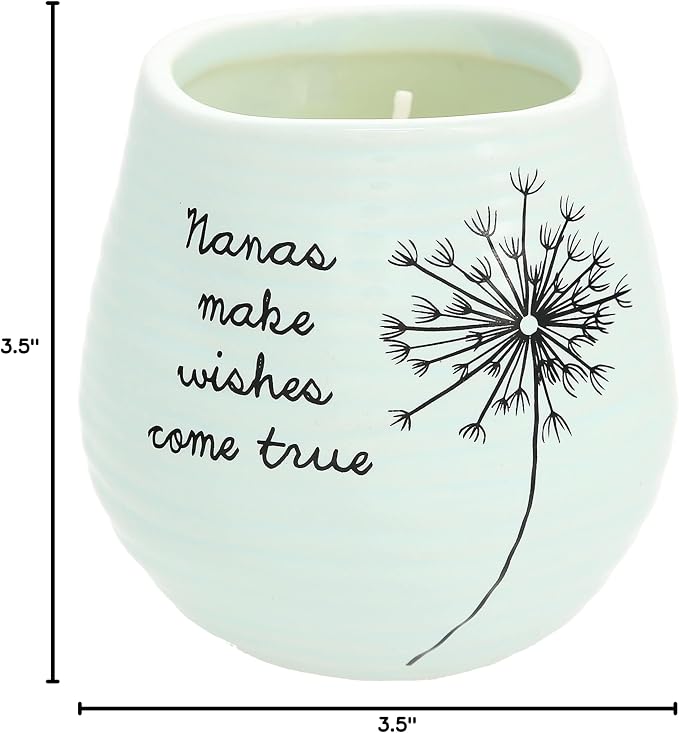 Pavilion Gift Company - Dandelion Wishes 77148 Ceramic Candles Nanas Make Wishes Come True Ceramic Soy Candle