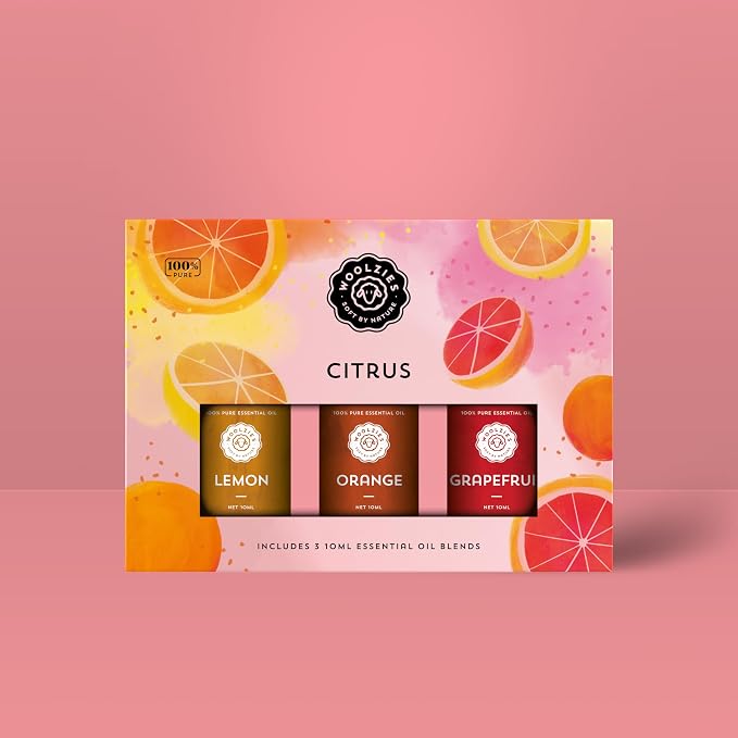 Citrus Essential Oil Set of 3 | Pure and Natural Citrus Essential Oils for Home, Office, Diffuser | Lemon, Orange, Grapefruit - 10 ML
