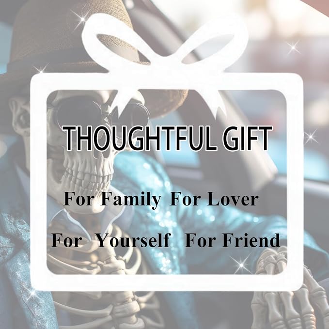 ORIESSE Skull Car Decor,Goth Car Air Freshener Vent Clip,Silver Snake Skull Horror Dahsboard Decorations Accessories,Refillable Clip On Diffuser for Women Teens