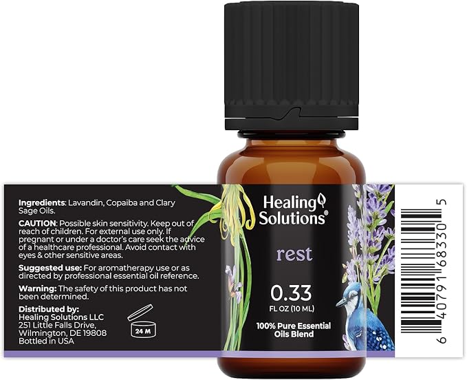 Healing Solutions Rest Blend Essential Oil - 0.33 Fluid Ounces